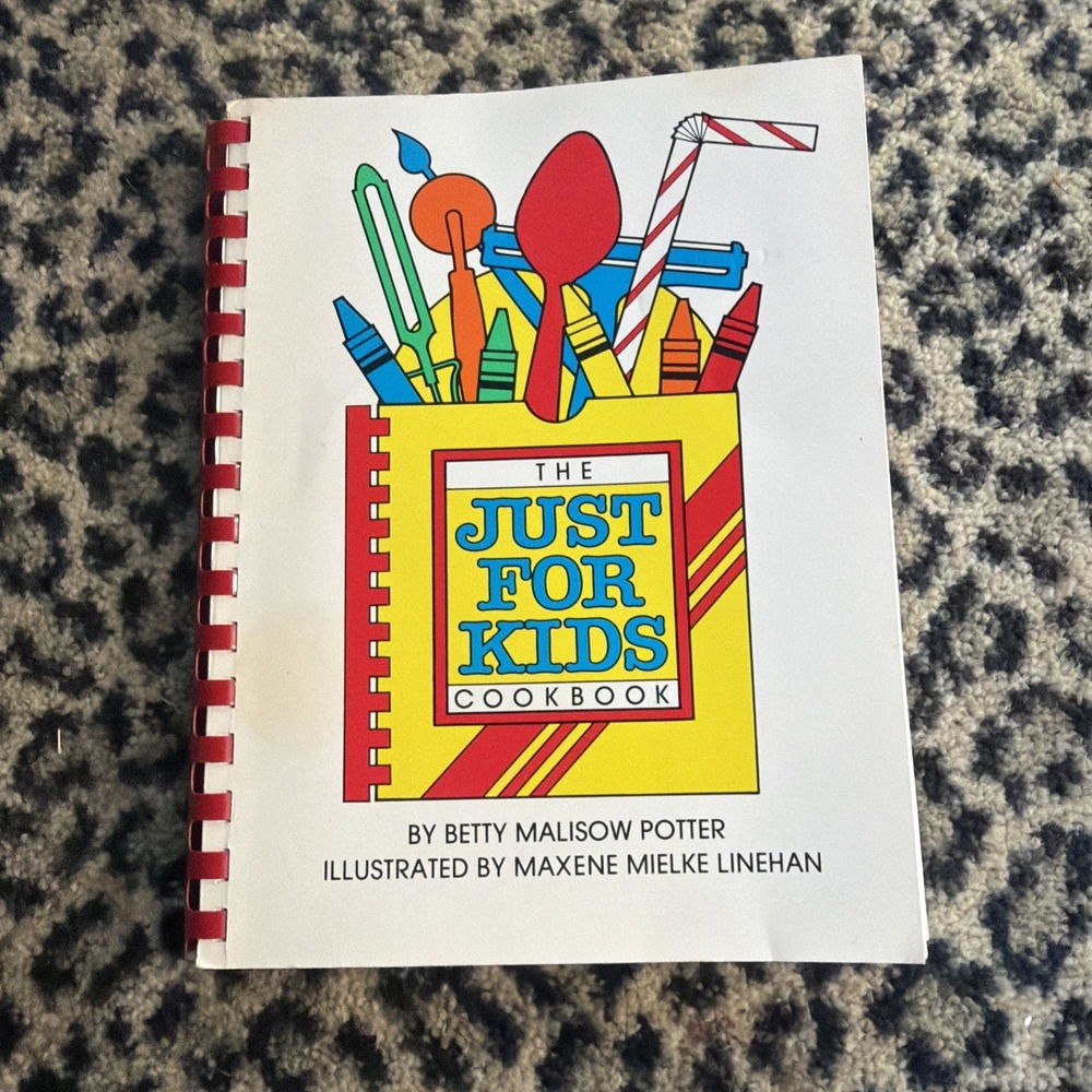 The Just for Kids Cookbook Betty Potter, Spiral Bound Recipes 1992 Great Images